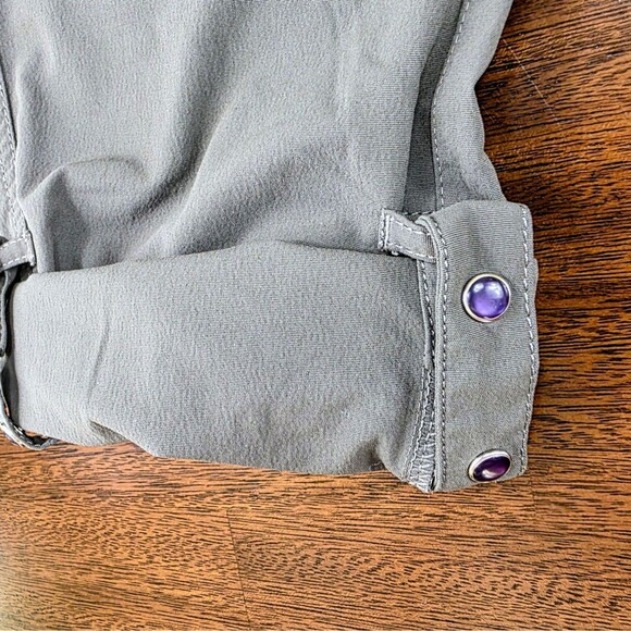 Clothing Arts Pant Sz 8 Pick Pocket Proof P-Cubed Cargo Purple Snap Hybrid - Picture 3 of 16